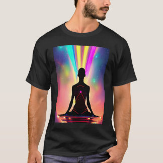 Yoga Girl Female Sun Salutation Meditation Chakra  T-shirt