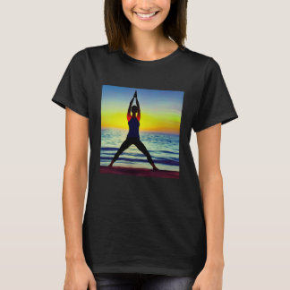 Yoga Girl Female Sun Salutation Meditation Chakra T-shirt