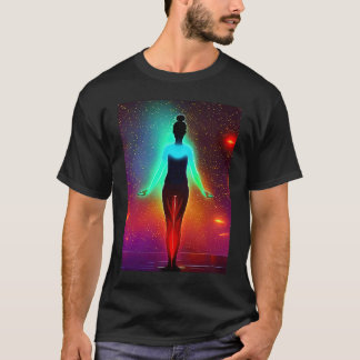 Yoga Girl Female Sun Salutation Meditation Chakra  T-shirt