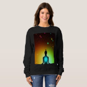 Yoga Girl Female Sun Salutation Meditation Chakra  Trui (Voorkant volledig)