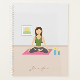 Yoga Girl Illustratie met  naam Planner