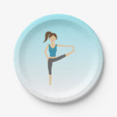 Yoga Girl in Extended Hand to Toe Pose Papieren Bordje (Voorkant)