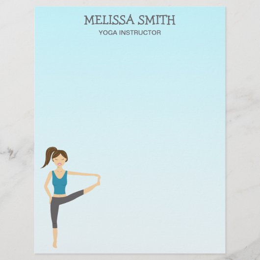 Yoga Girl in hand om tennes en yoga-instructies te (Voorkant)