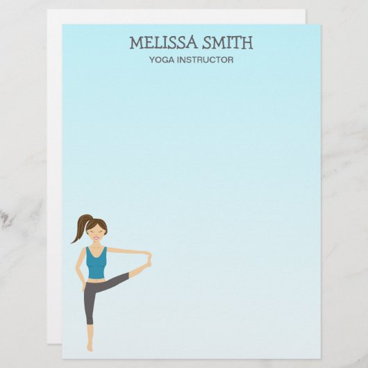 Yoga Girl in hand om tennes en yoga-instructies te (Voorkant / Achterkant)