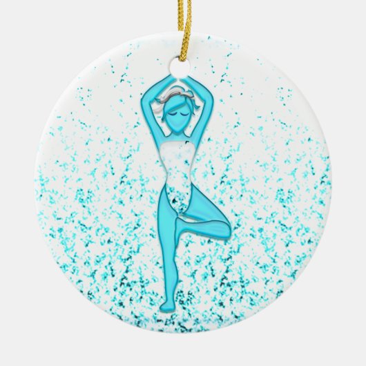 Yoga Girl Keramisch Ornament (Voorkant)