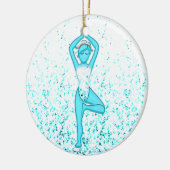 Yoga Girl Keramisch Ornament (Links)