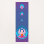 Yoga girl making asanas pattern yoga mat (Voorkant)