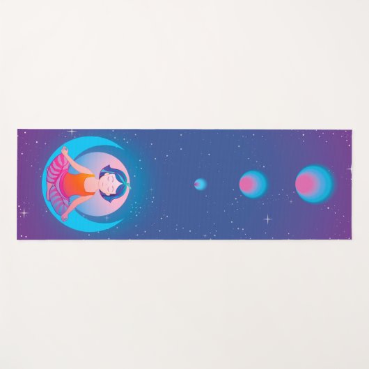 Yoga girl making asanas pattern yoga mat (Voorkant (horizontaal))