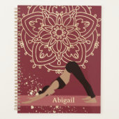 Yoga Girl Modern Mandala Magenta Gold Planner (Voorkant)