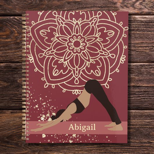 Yoga Girl Modern Mandala Magenta Gold Planner