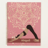 Yoga Girl Modern Mandala Roos Pink Gold Planner (Voorkant)