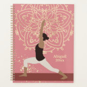 Yoga Girl Modern Mandala Roos Pink Gold Planner (Voorkant)