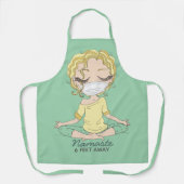 Yoga Girl Namaste 6 Feet weg Schort (Voorkant)