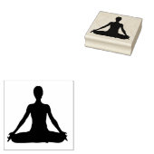YOGA GIRL POSE RUBBER STAMPS RUBBERSTEMPEL (Gestempeld)