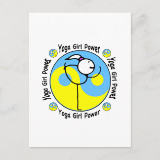 Yoga Girl Power Logo Briefkaart