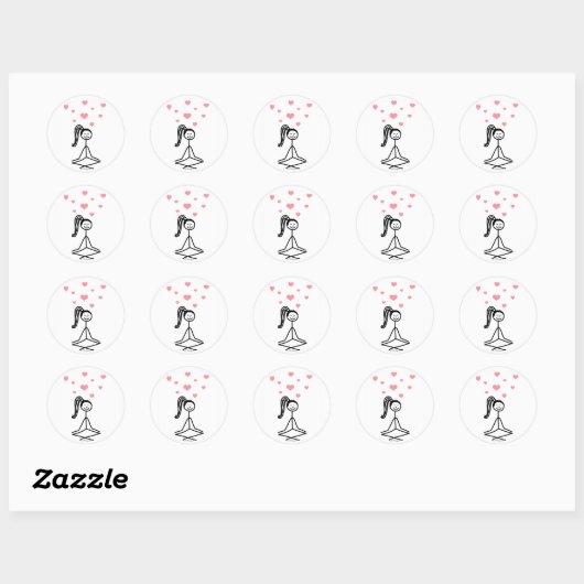 Yoga Girl Ronde Sticker (Vel)