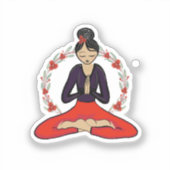 Yoga Girl Vinyl Sticker (Voorkant)