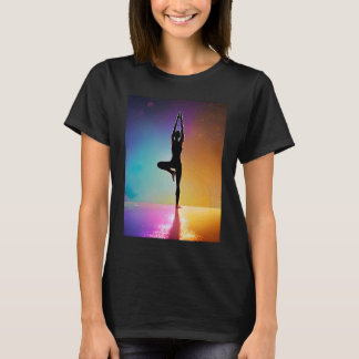 Yoga Girl Vrouw Sun Salutation Meditation Chakra T-shirt