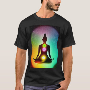 Yoga Girl Vrouw Sun Salutation Meditation Chakra T-shirt