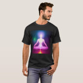 Yoga Girl Vrouw Sun Salutation Meditation Chakra T-shirt (Voorkant volledig)