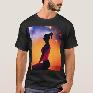 Yoga Girl Vrouw Sun Salutation Meditation Chakra T-shirt