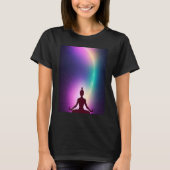 Yoga Girl Vrouw Sun Salutation Meditation Chakra T-shirt (Voorkant)