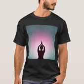 Yoga Girl Vrouw Sun Salutation Meditation Chakra T-shirt (Voorkant)