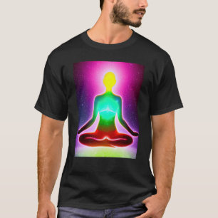 Yoga Girl Vrouw Sun Salutation Meditation Chakra T-shirt