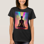 Yoga Girl Vrouw Sun Salutation Meditation Chakra T-shirt (Voorkant)