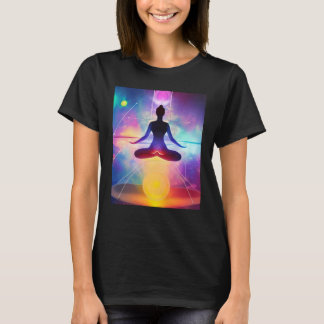 Yoga Girl Vrouw Sun Salutation Meditation Chakra T-shirt