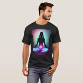 Yoga Girl Vrouw Sun Salutation Meditation Chakra T-shirt (Voorkant volledig)