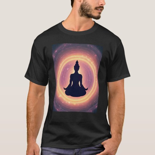 Yoga Girl Vrouw Sun Salutation Meditation Chakra T-shirt (Voorkant)