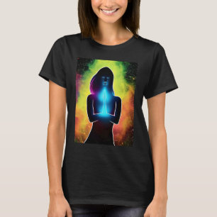Yoga Girl Vrouw Sun Salutation Meditation Chakra T-shirt