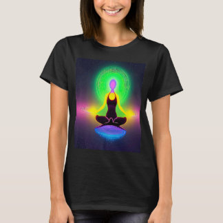 Yoga Girl Vrouw Sun Salutation Meditation Chakra T-shirt