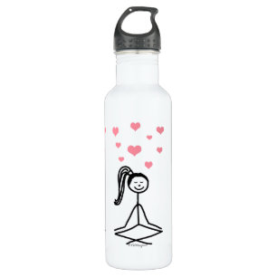 Yoga Girl Water Fles, 24oz Waterfles