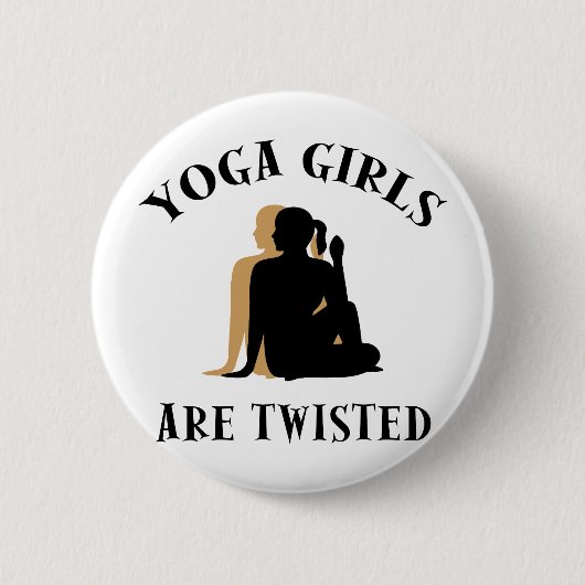 Yoga GIrls is Twisted Gift Ronde Button 5,7 Cm (Voorkant)