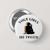 Yoga GIrls is Twisted Gift Ronde Button 5,7 Cm (Voorkant /achterkant)