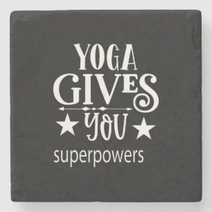 Yoga Gives You Superpower Stenen Onderzetter
