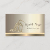 Yoga Glitter Girl Champagne Visitekaartje (Voorkant)