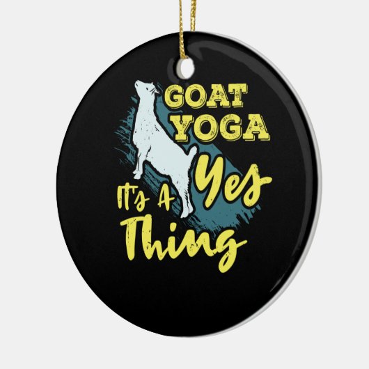 Yoga Goat Goatyoga Keramisch Ornament (Links)