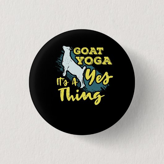 Yoga Goat Goatyoga Ronde Button 3,2 Cm (Voorkant)