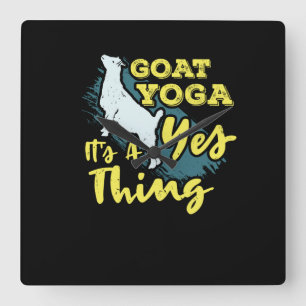 Yoga Goat Goatyoga Vierkante Klok