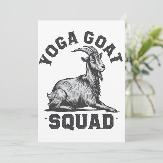Yoga Goat Squad Grappige Geitenmeditatie Liefhebbe Kaart (Staand voorkant)