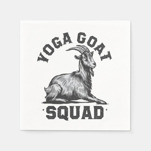Yoga Goat Squad Grappige Geitenmeditatie Liefhebbe Servet (Voorkant)