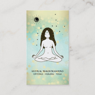 *~* Yoga Goddess Celestial Moon Magic Boho 3rd Eye Visitekaartje