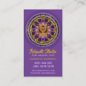Yoga Godin Mandala Teal Visitekaartje (Achterkant)