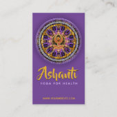 Yoga Godin Mandala Teal Visitekaartje (Voorkant)