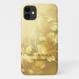 Yoga Gold bloemen, aangepaste naam Case-Mate iPhone Case