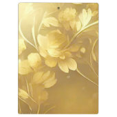 Yoga Gold bloemen, aangepaste naam Klembord (Achterkant)