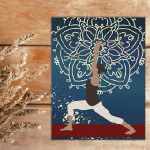 Yoga Gold, Blue en Red Mandala - Gepersonaliseerd Briefkaart